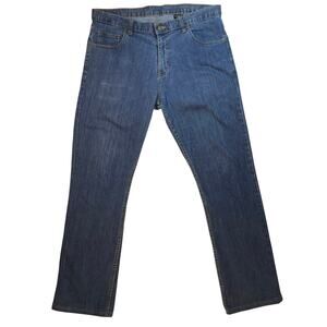 Dearborn Denim Blue Jeans Men Sz 36 Straight Leg Mid Rise Classic USA Americana